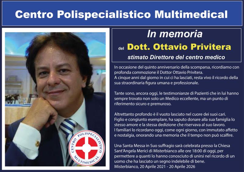 In ricordo del Dott. Ottavio Privitera